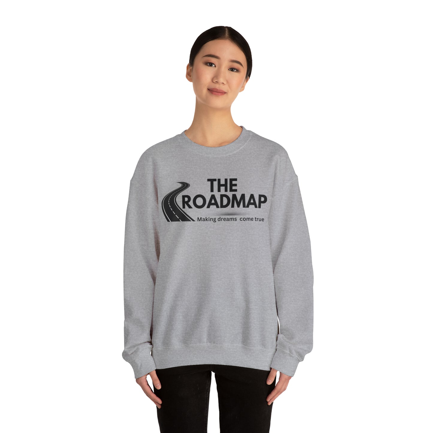 The RoadMap - Unisex Heavy Blend™ Crewneck Sweatshirt (MAKING DREAMS COME TRUE) Black Design