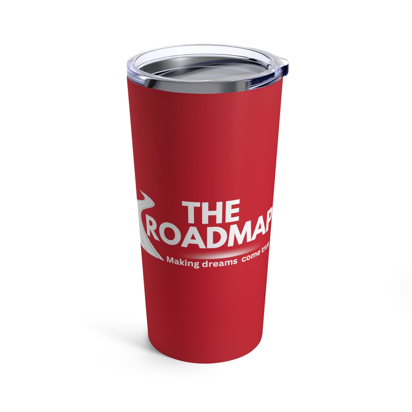 Dadpreneur/RoadMap - Tumbler 20oz (DADPRENEUR COACH LOGO/THE ROADMAP LOGO) Red w/White Design