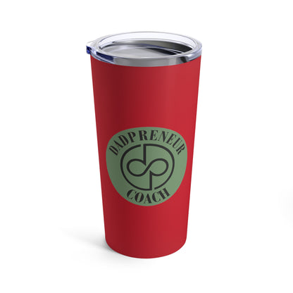 Dadpreneur/RoadMap - Tumbler 20oz (DADPRENEUR COACH LOGO/THE ROADMAP LOGO) Red w/White Design