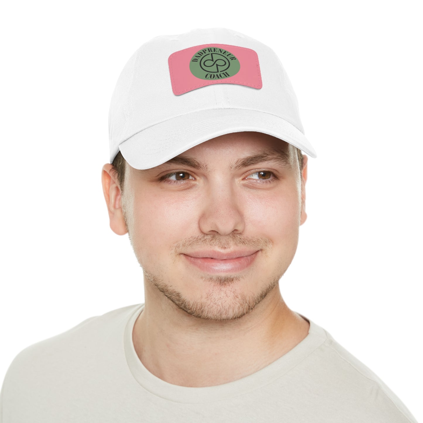 Dadpreneur - Dad Hat with Leather Patch (DADPRENEUR COACH LOGO) Rectangle