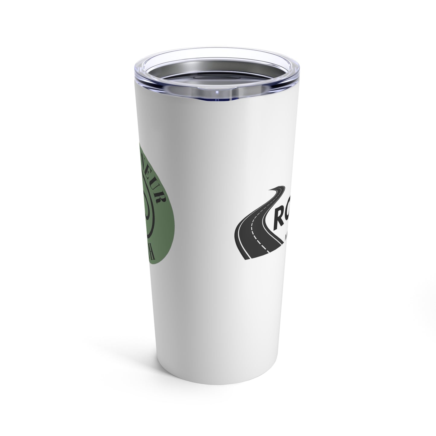 Dadpreneur/RoadMap - Tumbler 20oz (DADPRENEUR COACH LOGO/THE ROADMAP LOGO) White w/Black Design