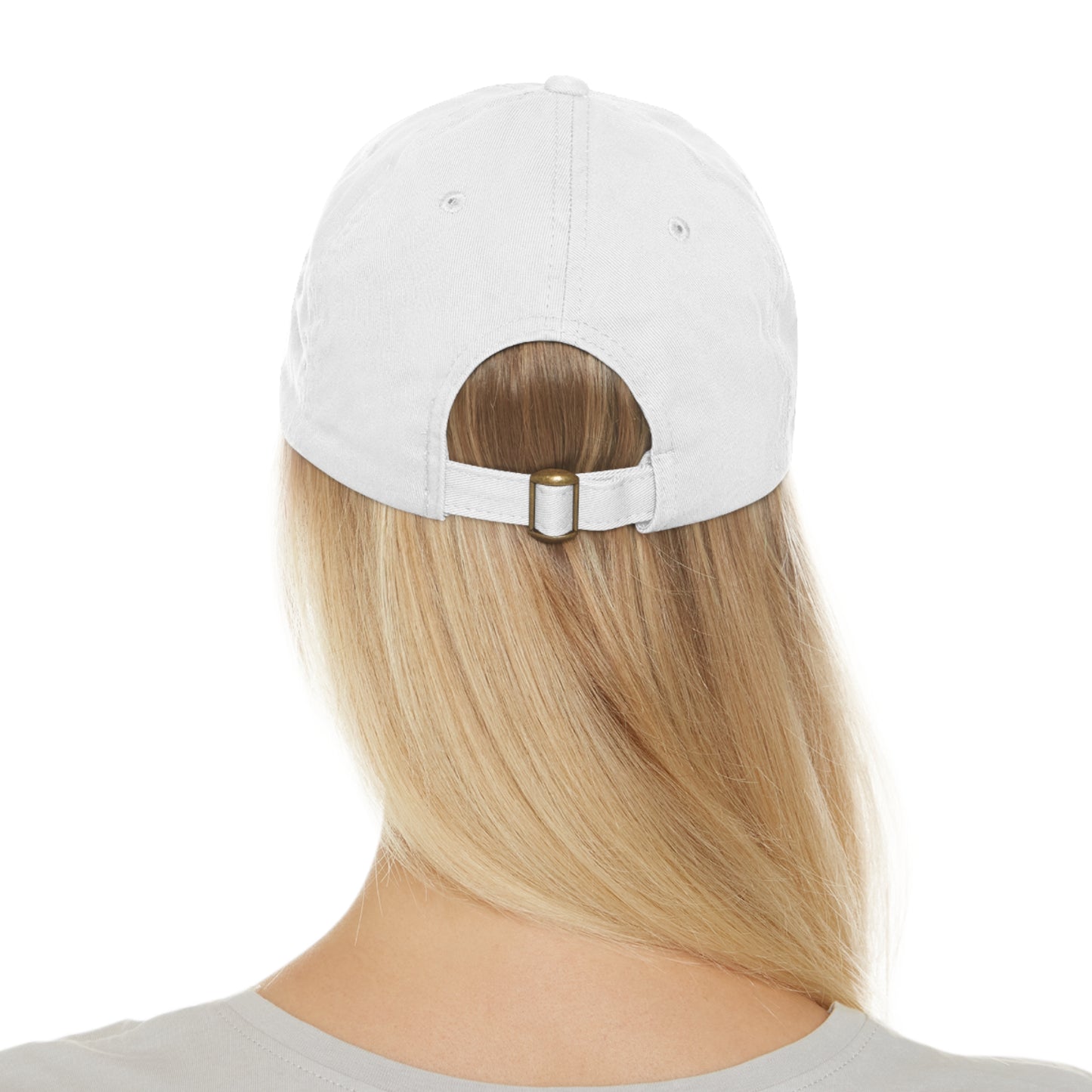 The RoadMap - Dad Hat with Leather Patch (MAKING DREAMS COME TRUE) Rectangle w/White Design