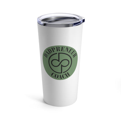 Dadpreneur/RoadMap - Tumbler 20oz (DADPRENEUR COACH LOGO/THE ROADMAP LOGO) White w/Black Design