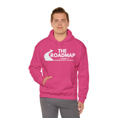 The RoadMap - Unisex Heavy Blend™ Hooded Sweatshirt (MAKING DREAMS COME TRUE) White Design