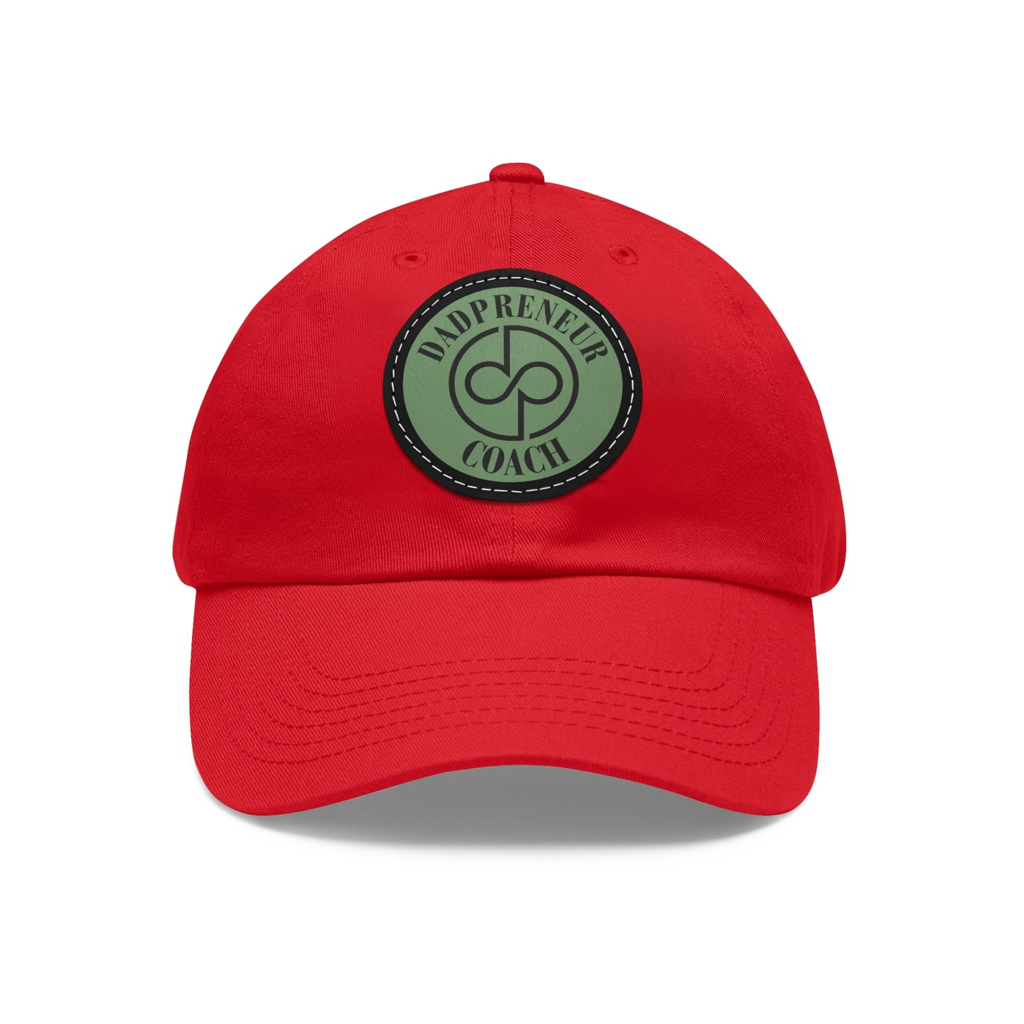 Dadpreneur - Dad Hat with Leather Patch (DADPRENEUR COACH LOGO) Round