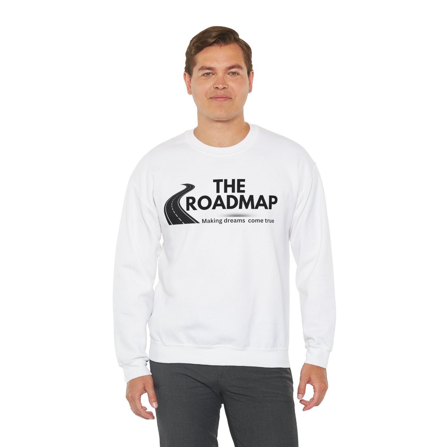 The RoadMap - Unisex Heavy Blend™ Crewneck Sweatshirt (MAKING DREAMS COME TRUE) Black Design