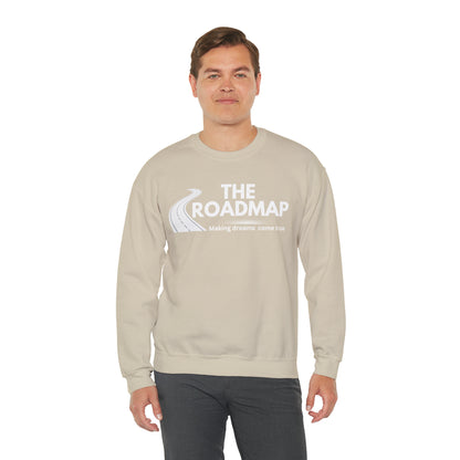 The RoadMap - Unisex Heavy Blend™ Crewneck Sweatshirt (MAKING DREAMS COME TRUE) White Design