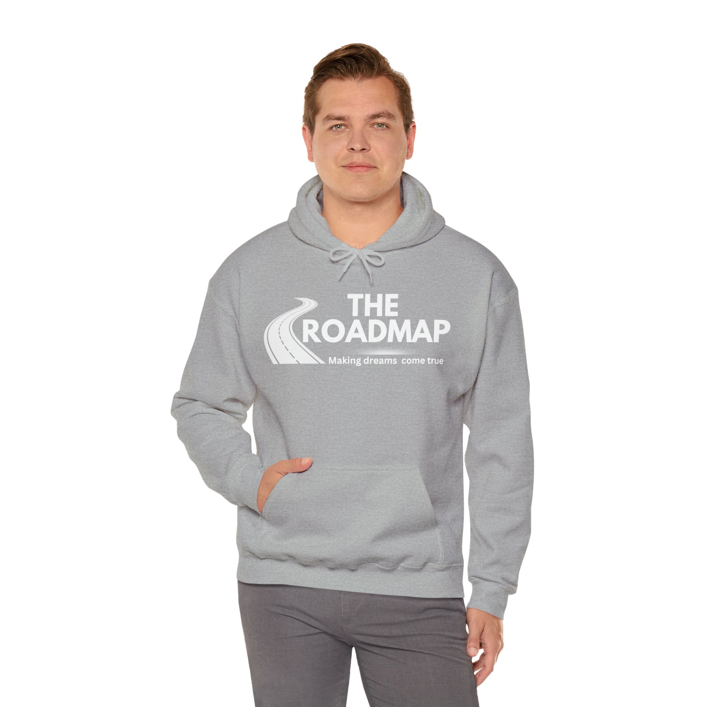 The RoadMap - Unisex Heavy Blend™ Hooded Sweatshirt (MAKING DREAMS COME TRUE) White Design