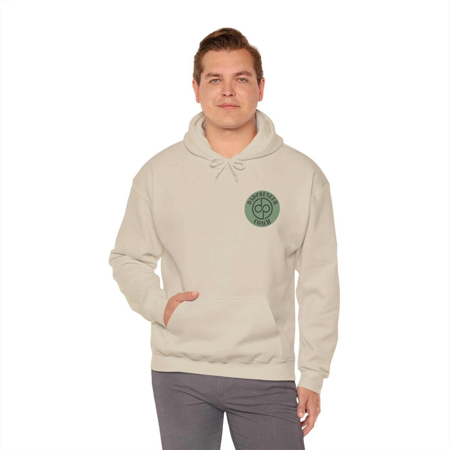 Dadpreneur - Unisex Heavy Blend™ Hooded Sweatshirt (DADPRENEUR COACH LOGO)