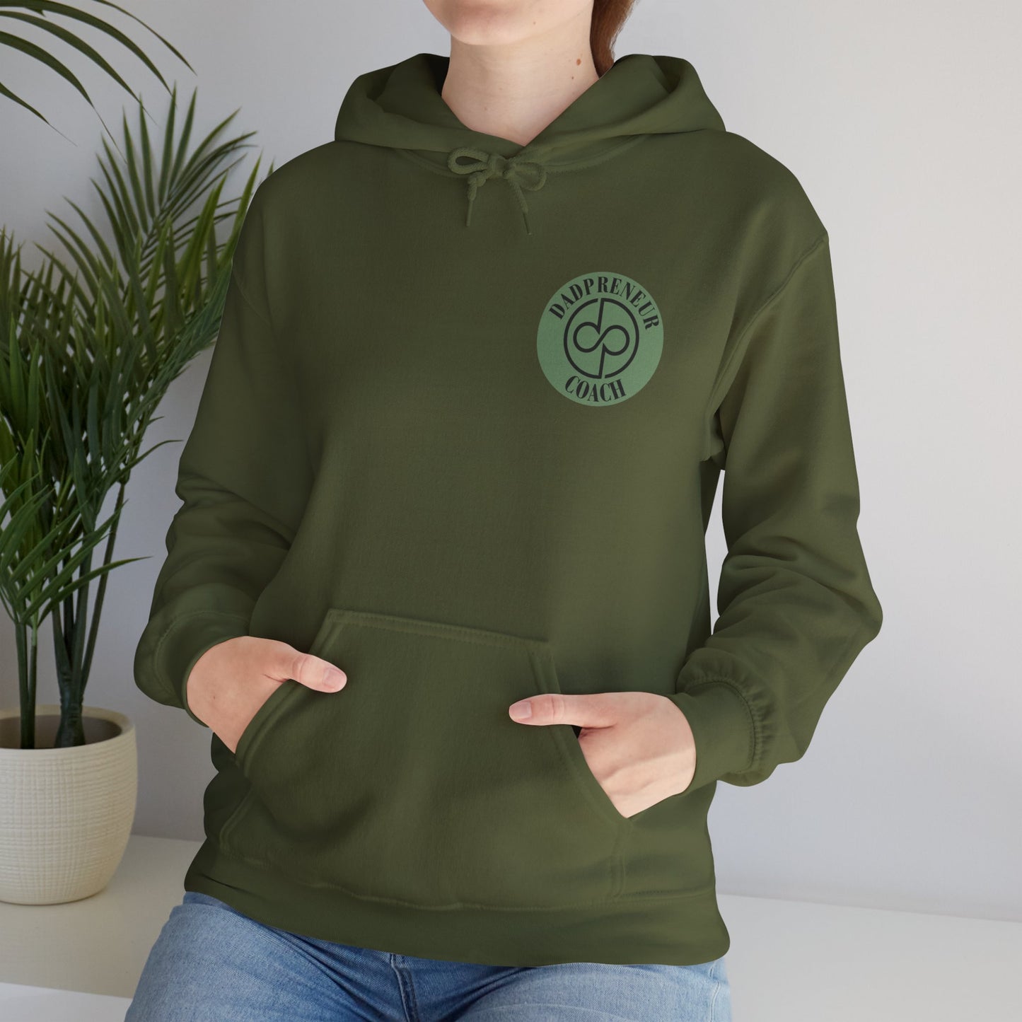 Dadpreneur - Unisex Heavy Blend™ Hooded Sweatshirt (DADPRENEUR COACH LOGO)