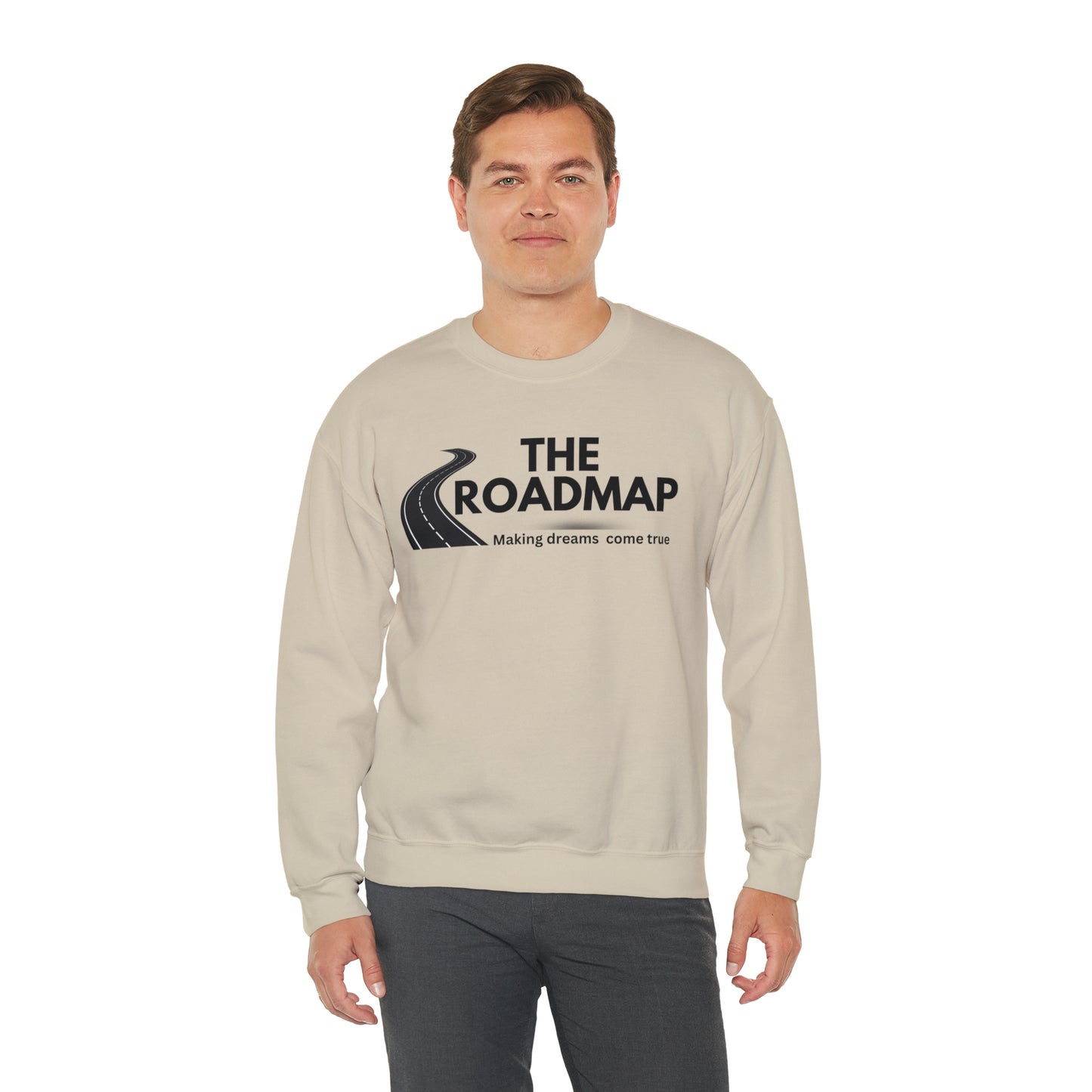 The RoadMap - Unisex Heavy Blend™ Crewneck Sweatshirt (MAKING DREAMS COME TRUE) Black Design