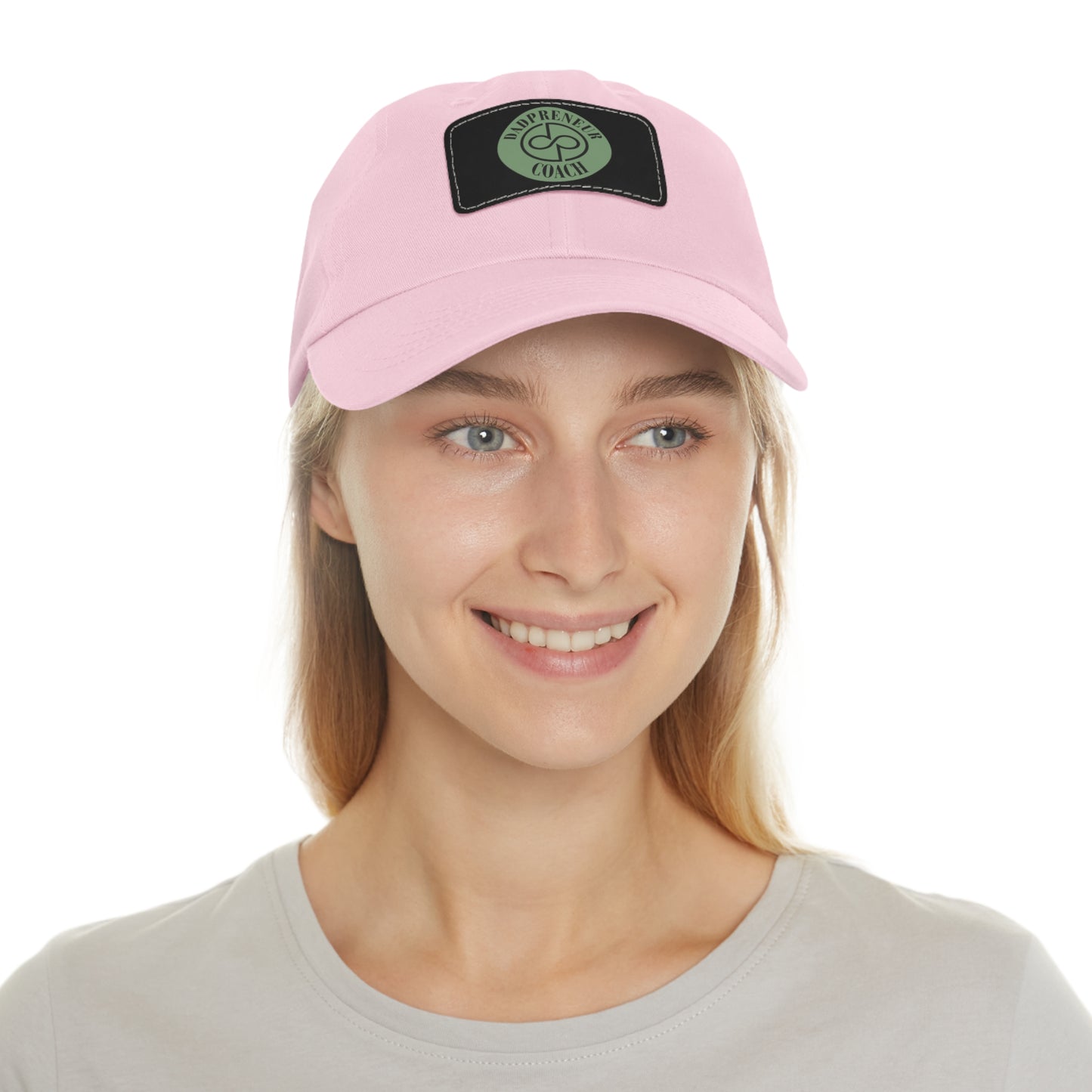 Dadpreneur - Dad Hat with Leather Patch (DADPRENEUR COACH LOGO) Rectangle