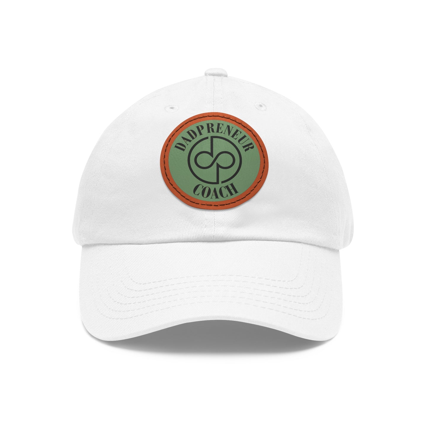 Dadpreneur - Dad Hat with Leather Patch (DADPRENEUR COACH LOGO) Round