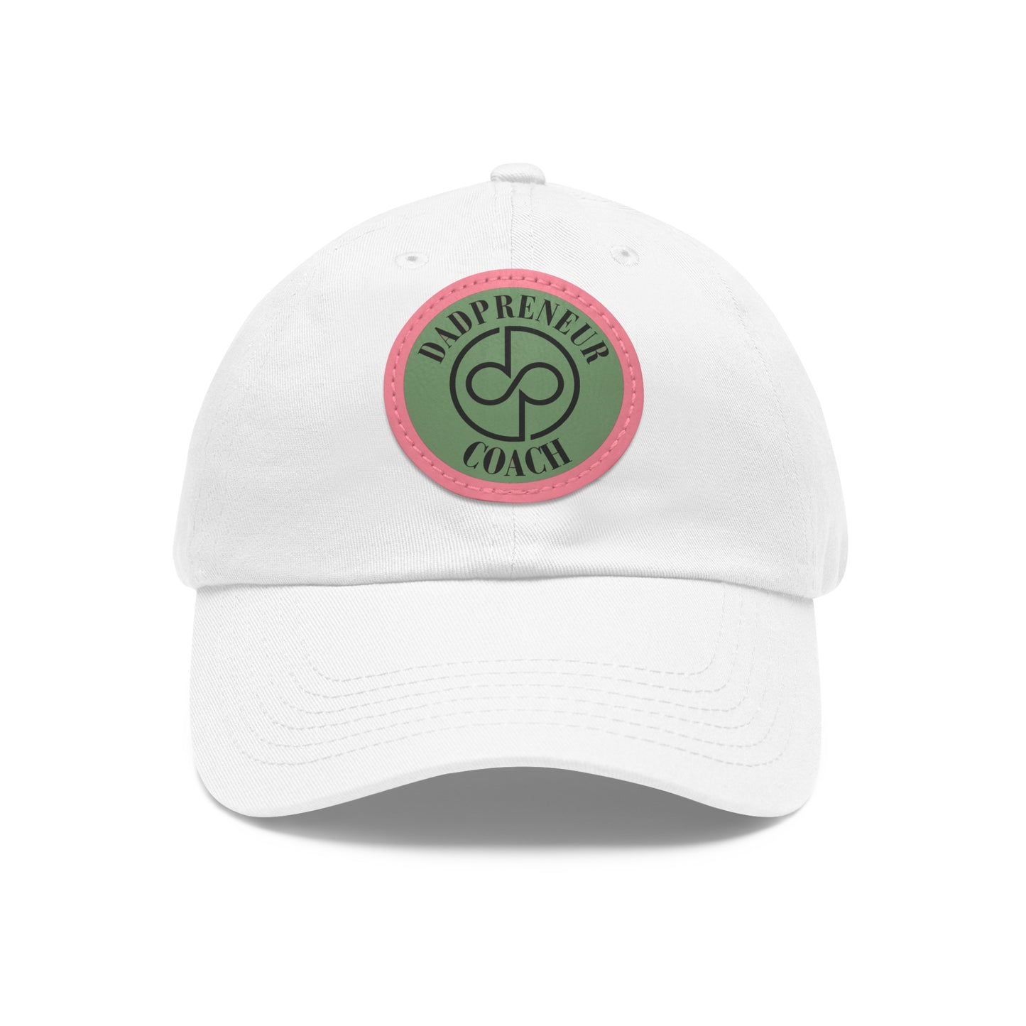 Dadpreneur - Dad Hat with Leather Patch (DADPRENEUR COACH LOGO) Round