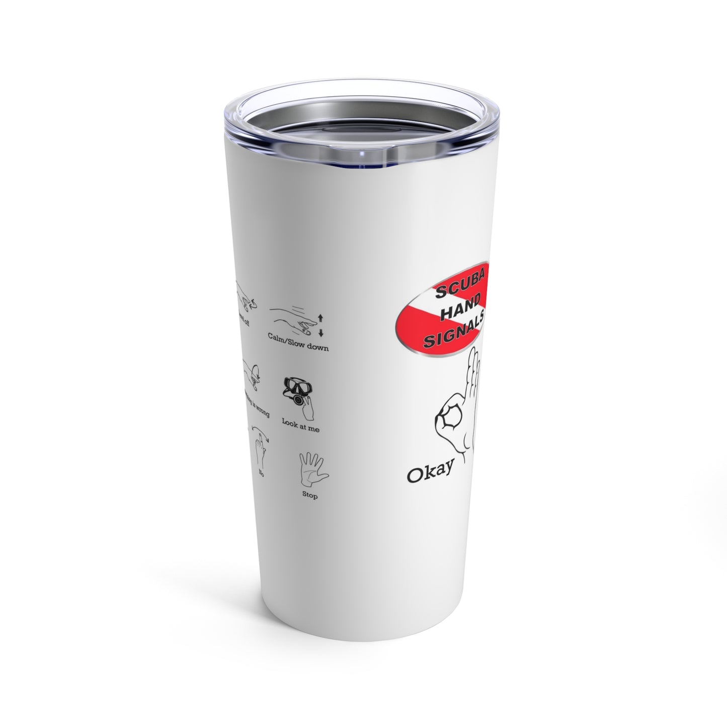 Scuba Hand Signals Tumbler Mug