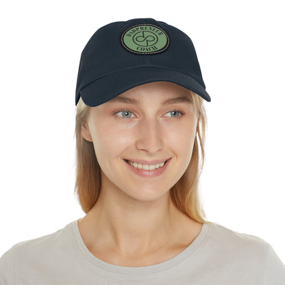 Dadpreneur - Dad Hat with Leather Patch (DADPRENEUR COACH LOGO) Round