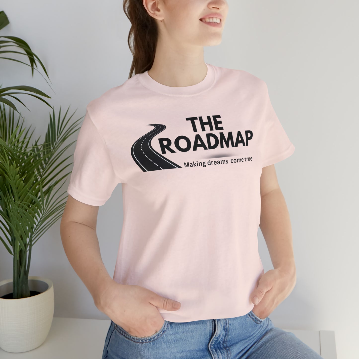 The RoadMap - Unisex Jersey Short Sleeve Tee (MAKING DREAMS COME TRUE) Black Design