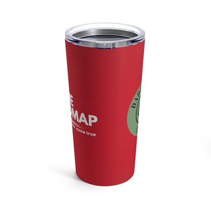 Dadpreneur/RoadMap - Tumbler 20oz (DADPRENEUR COACH LOGO/THE ROADMAP LOGO) Red w/White Design