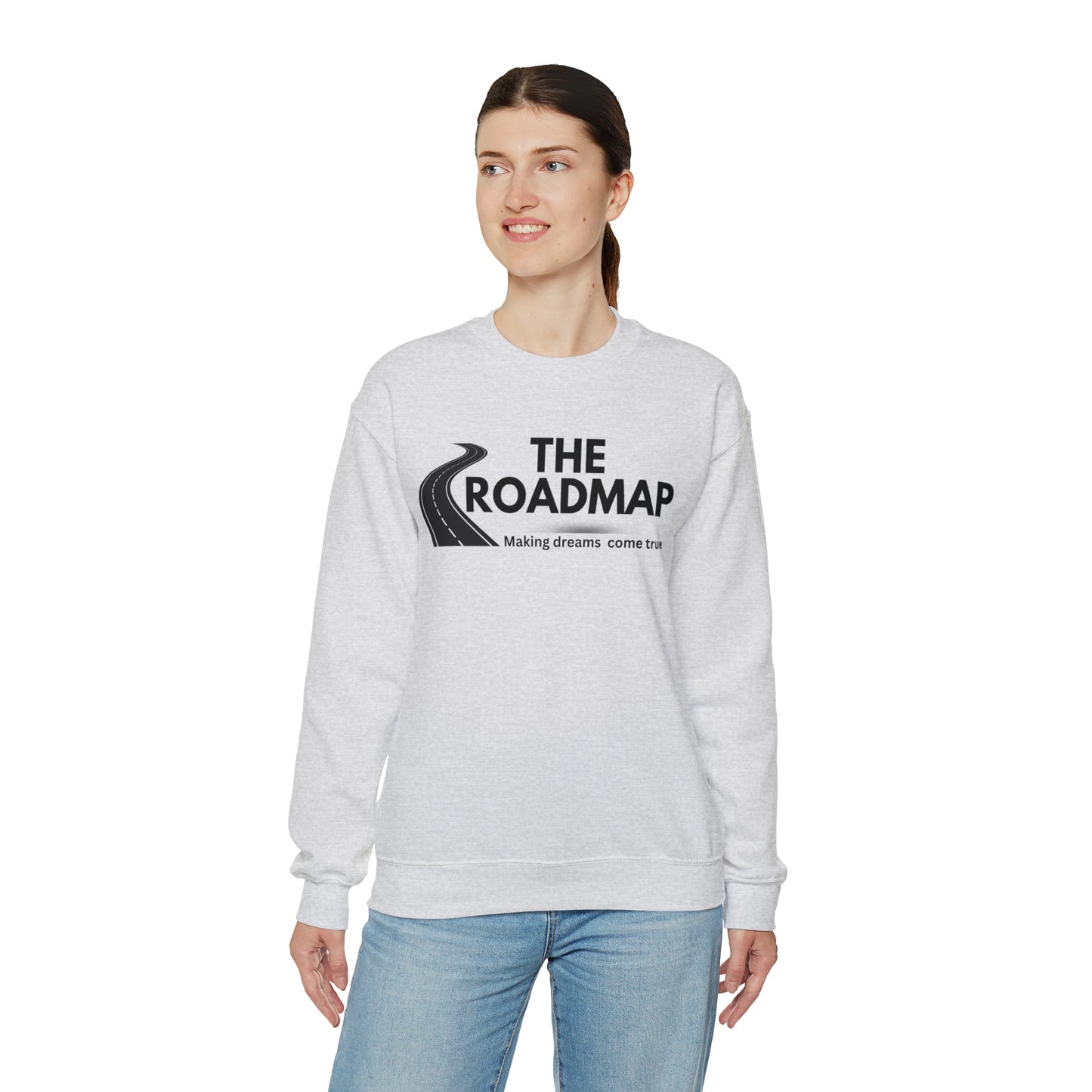 The RoadMap - Unisex Heavy Blend™ Crewneck Sweatshirt (MAKING DREAMS COME TRUE) Black Design