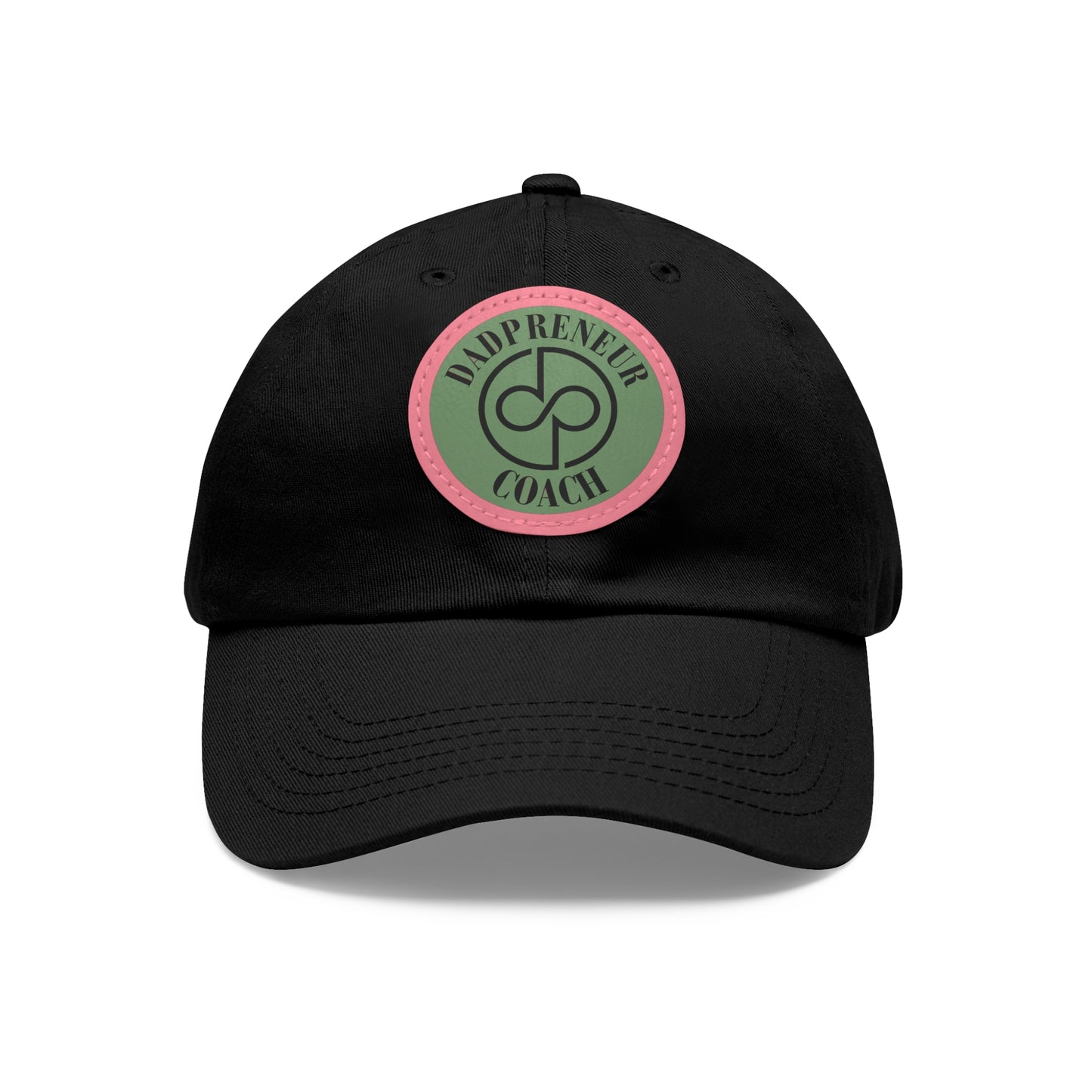 Dadpreneur - Dad Hat with Leather Patch (DADPRENEUR COACH LOGO) Round