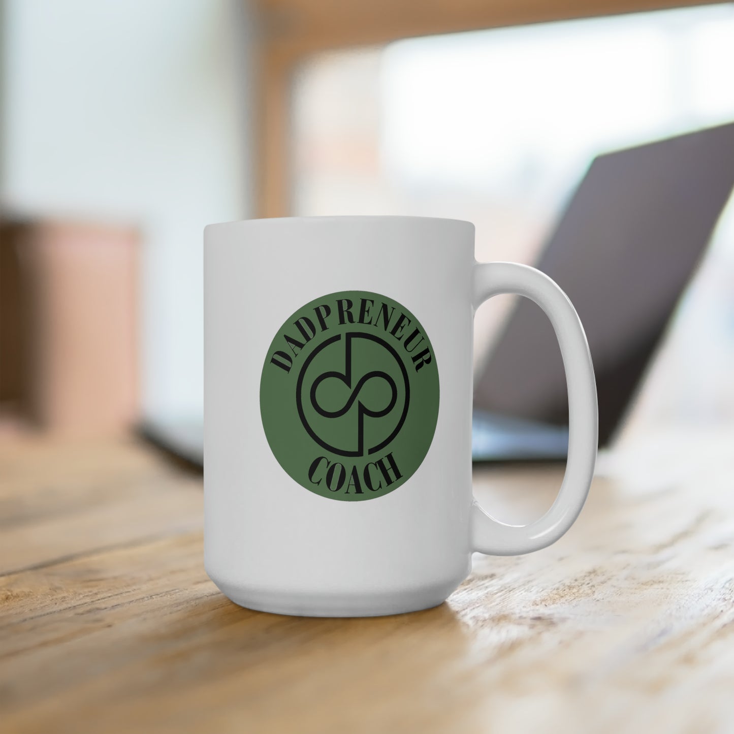 Dadpreneur/RoadMap - Ceramic Mug 15oz (DADPRENEUR COACH LOGO/THE ROADMAP LOGO)