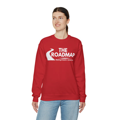 The RoadMap - Unisex Heavy Blend™ Crewneck Sweatshirt (MAKING DREAMS COME TRUE) White Design