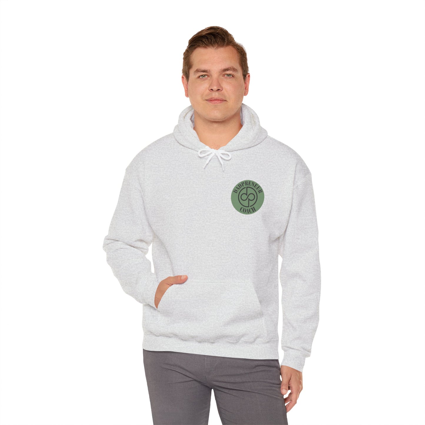 Dadpreneur - Unisex Heavy Blend™ Hooded Sweatshirt (DADPRENEUR COACH LOGO)