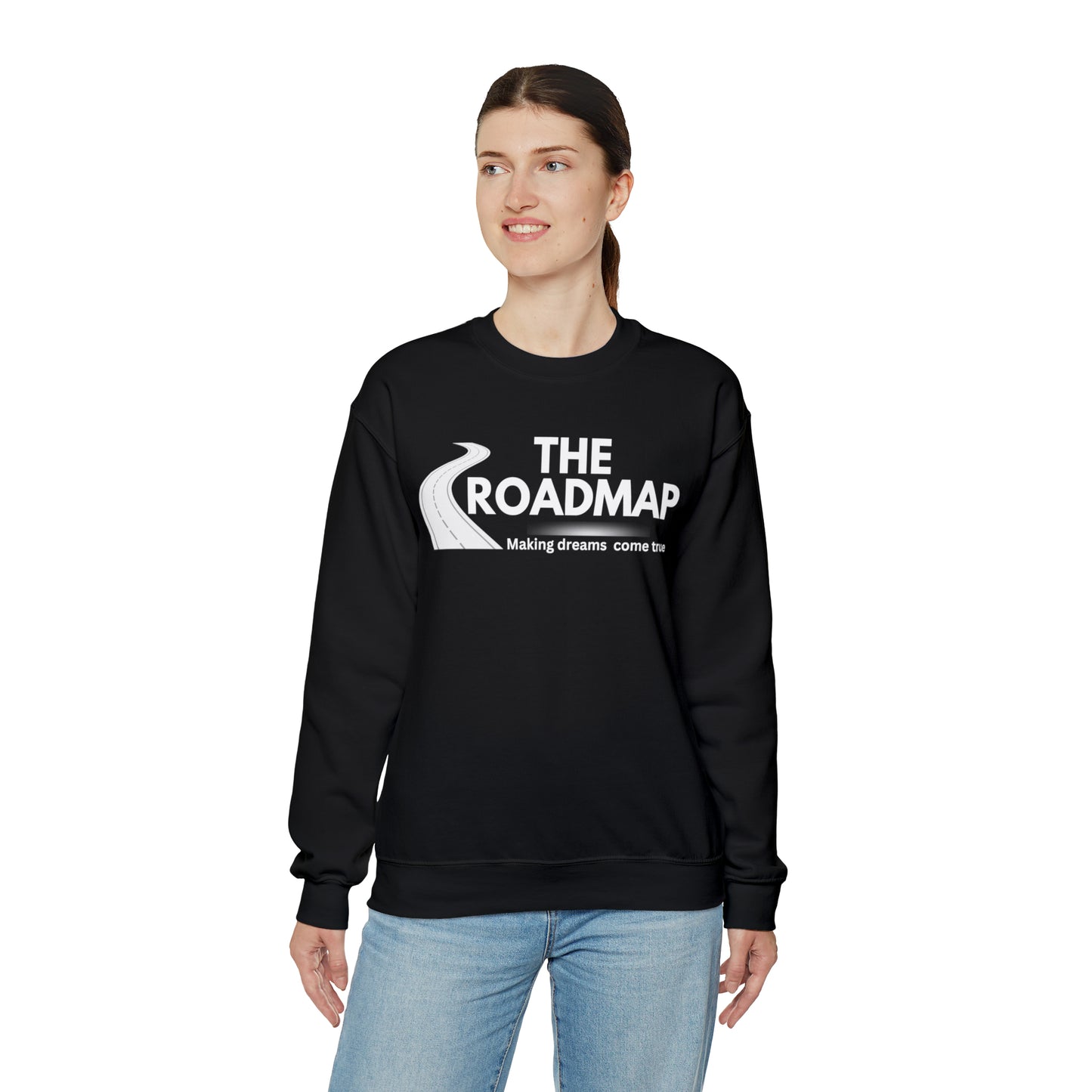 The RoadMap - Unisex Heavy Blend™ Crewneck Sweatshirt (MAKING DREAMS COME TRUE) White Design