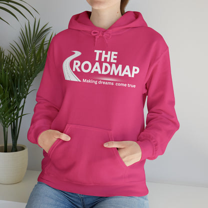 The RoadMap - Unisex Heavy Blend™ Hooded Sweatshirt (MAKING DREAMS COME TRUE) White Design