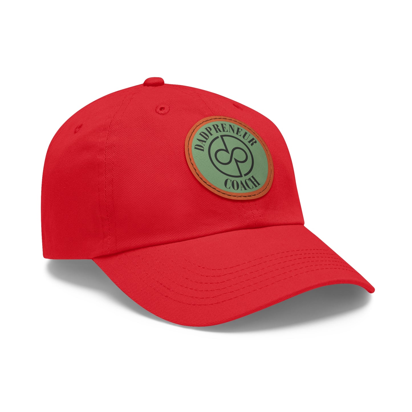 Dadpreneur - Dad Hat with Leather Patch (DADPRENEUR COACH LOGO) Round