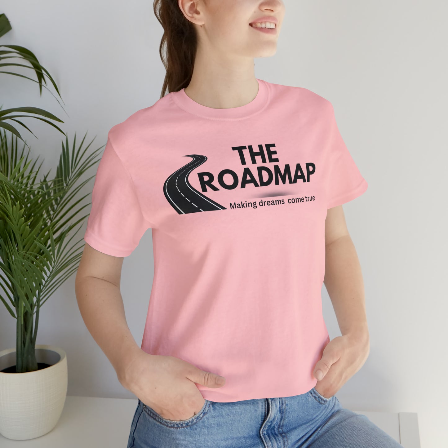 The RoadMap - Unisex Jersey Short Sleeve Tee (MAKING DREAMS COME TRUE) Black Design