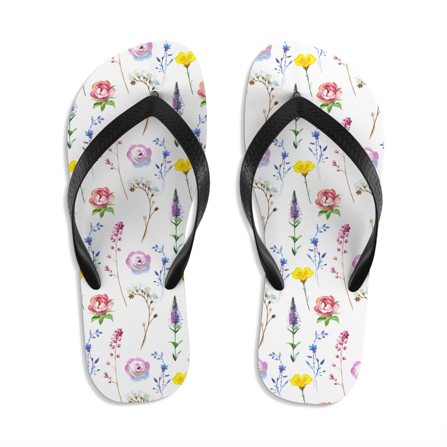 Unisex Flower Flip Flops