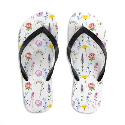 Unisex Flower Flip Flops