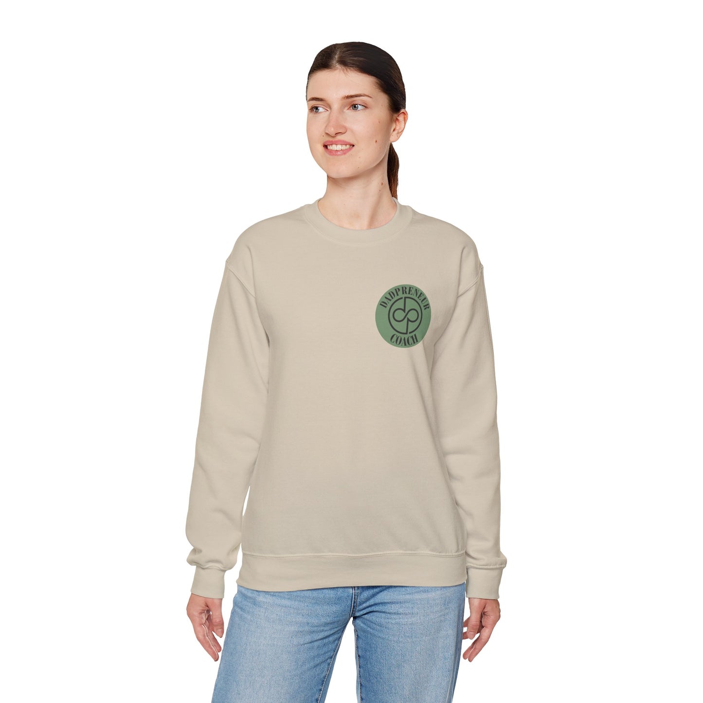 Dadpreneur - Unisex Heavy Blend™ Crewneck Sweatshirt (DADPRENEUR COACH LOGO)