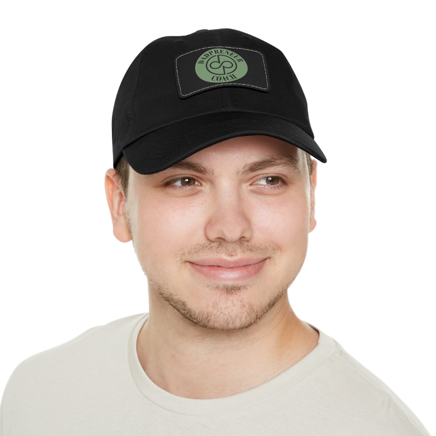 Dadpreneur - Dad Hat with Leather Patch (DADPRENEUR COACH LOGO) Rectangle