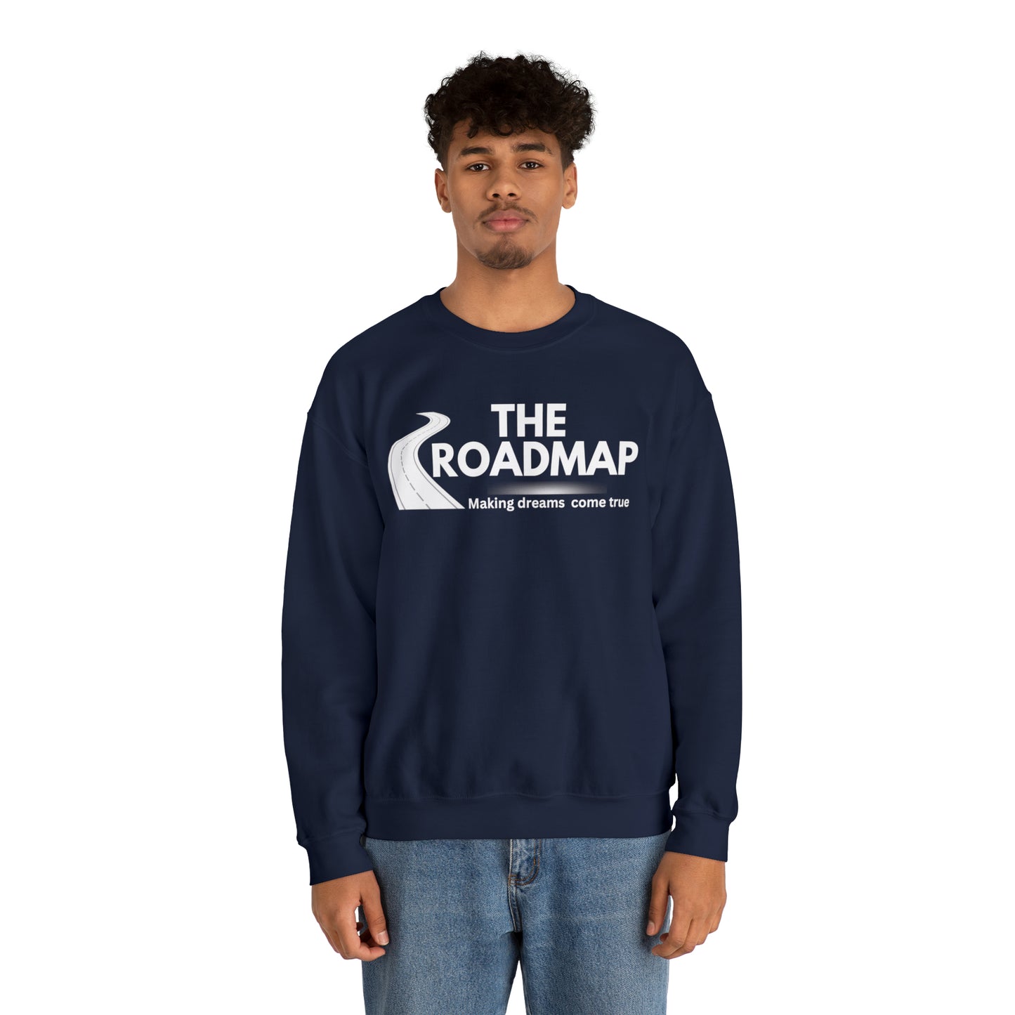 The RoadMap - Unisex Heavy Blend™ Crewneck Sweatshirt (MAKING DREAMS COME TRUE) White Design