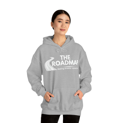 The RoadMap - Unisex Heavy Blend™ Hooded Sweatshirt (MAKING DREAMS COME TRUE) White Design