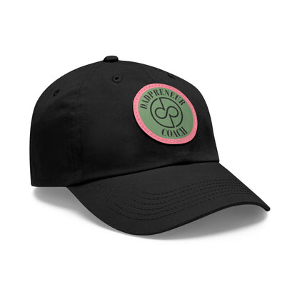 Dadpreneur - Dad Hat with Leather Patch (DADPRENEUR COACH LOGO) Round