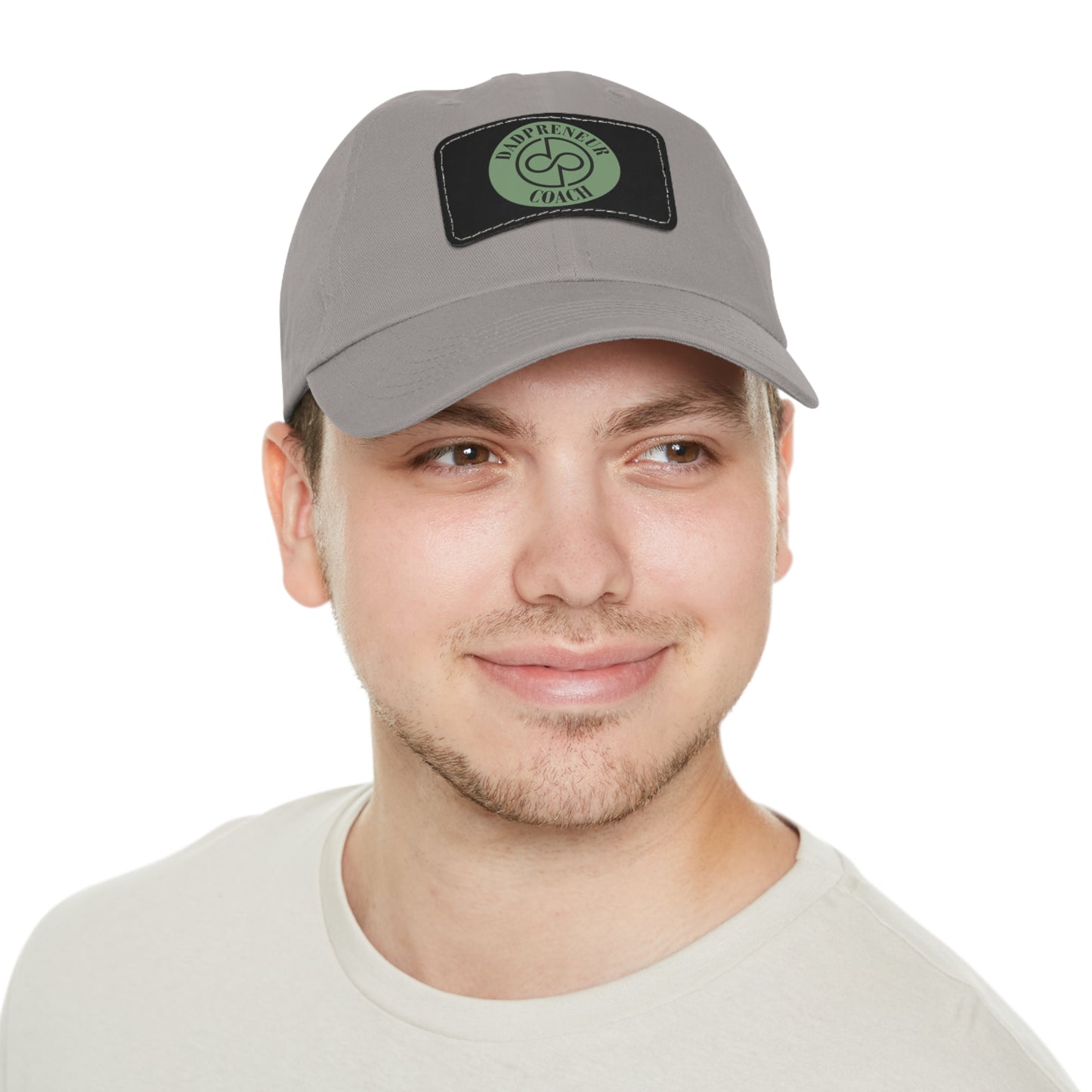 Dadpreneur - Dad Hat with Leather Patch (DADPRENEUR COACH LOGO) Rectangle