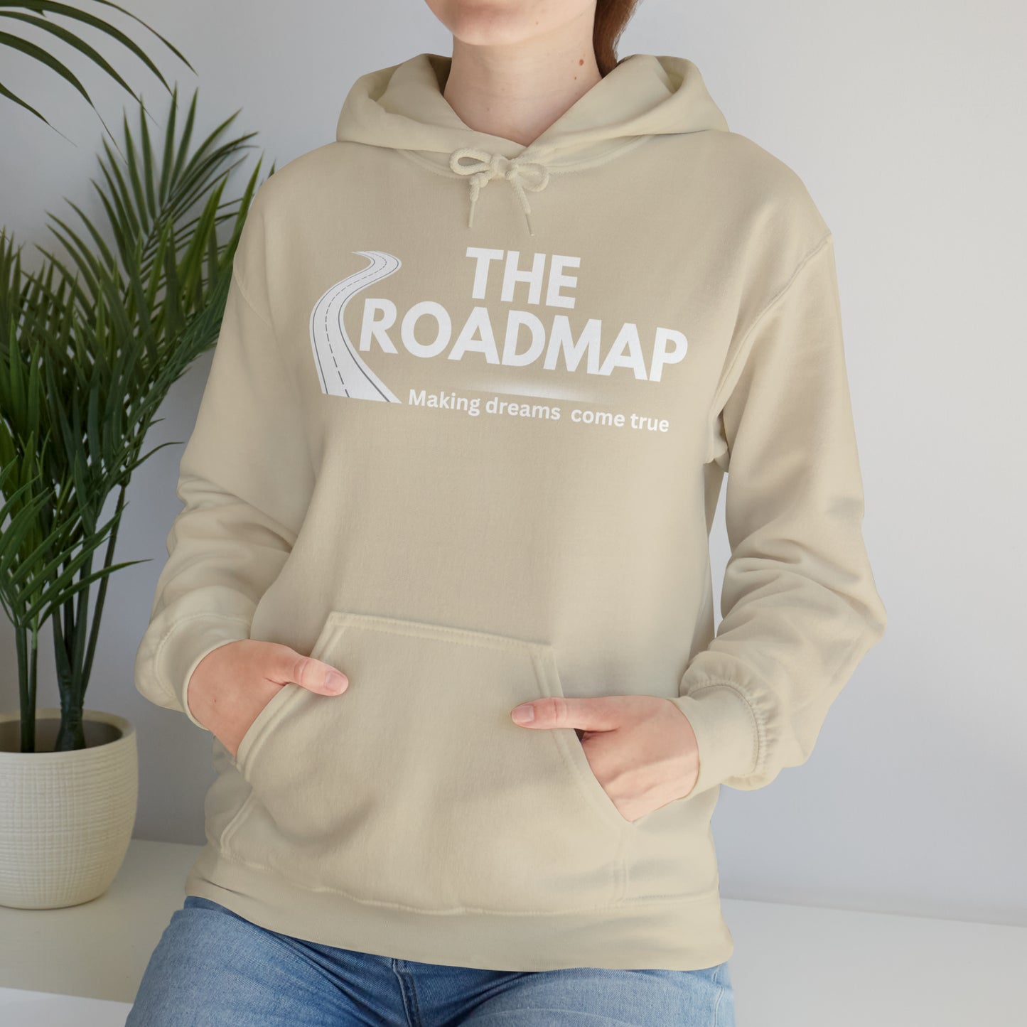 The RoadMap - Unisex Heavy Blend™ Hooded Sweatshirt (MAKING DREAMS COME TRUE) White Design