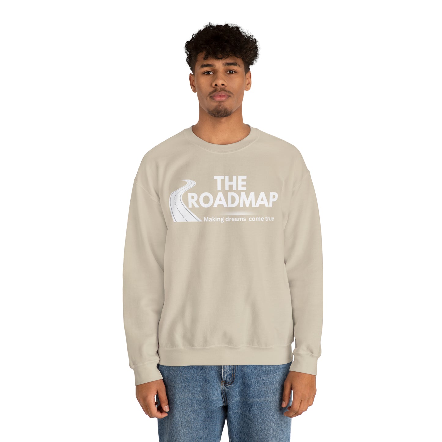 The RoadMap - Unisex Heavy Blend™ Crewneck Sweatshirt (MAKING DREAMS COME TRUE) White Design