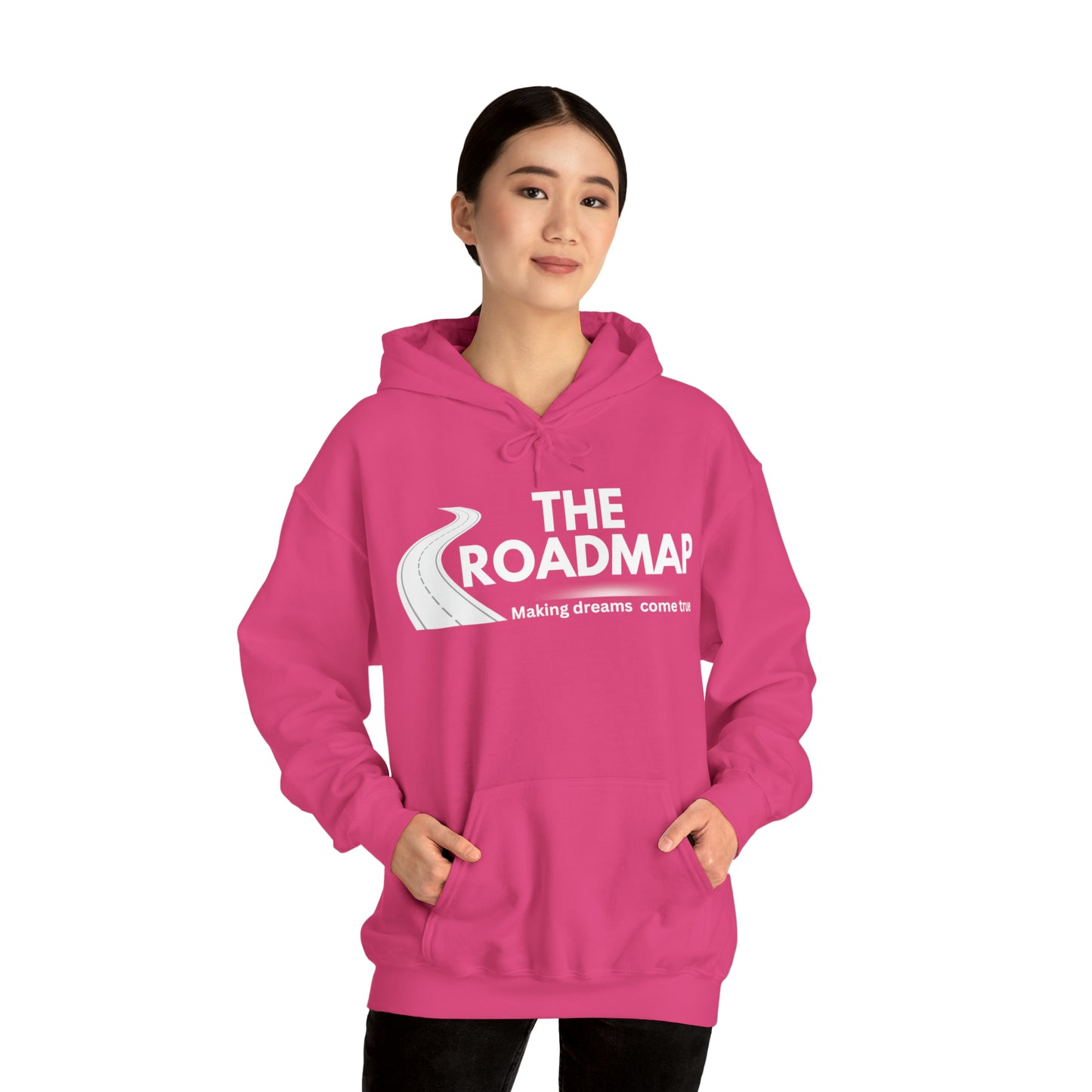 The RoadMap - Unisex Heavy Blend™ Hooded Sweatshirt (MAKING DREAMS COME TRUE) White Design