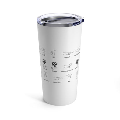 Scuba Hand Signals Tumbler Mug