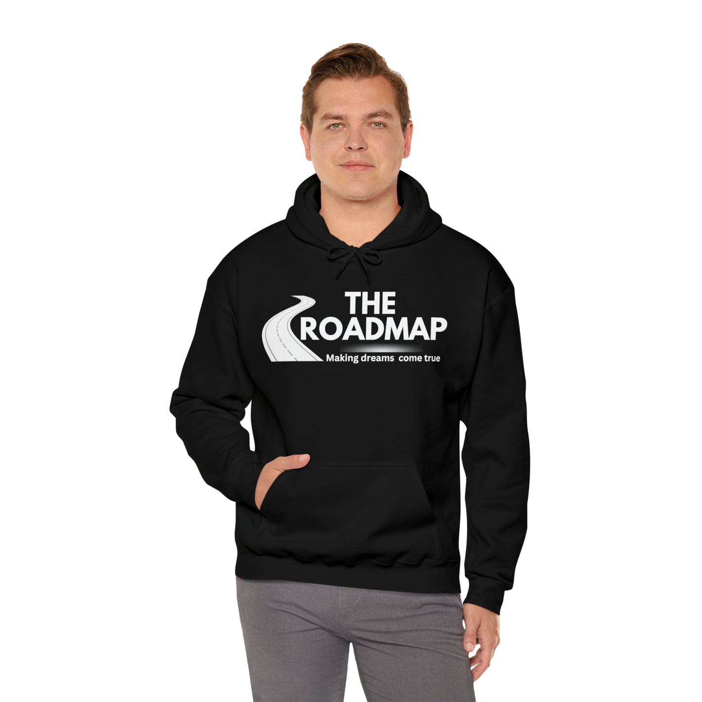 The RoadMap - Unisex Heavy Blend™ Hooded Sweatshirt (MAKING DREAMS COME TRUE) White Design