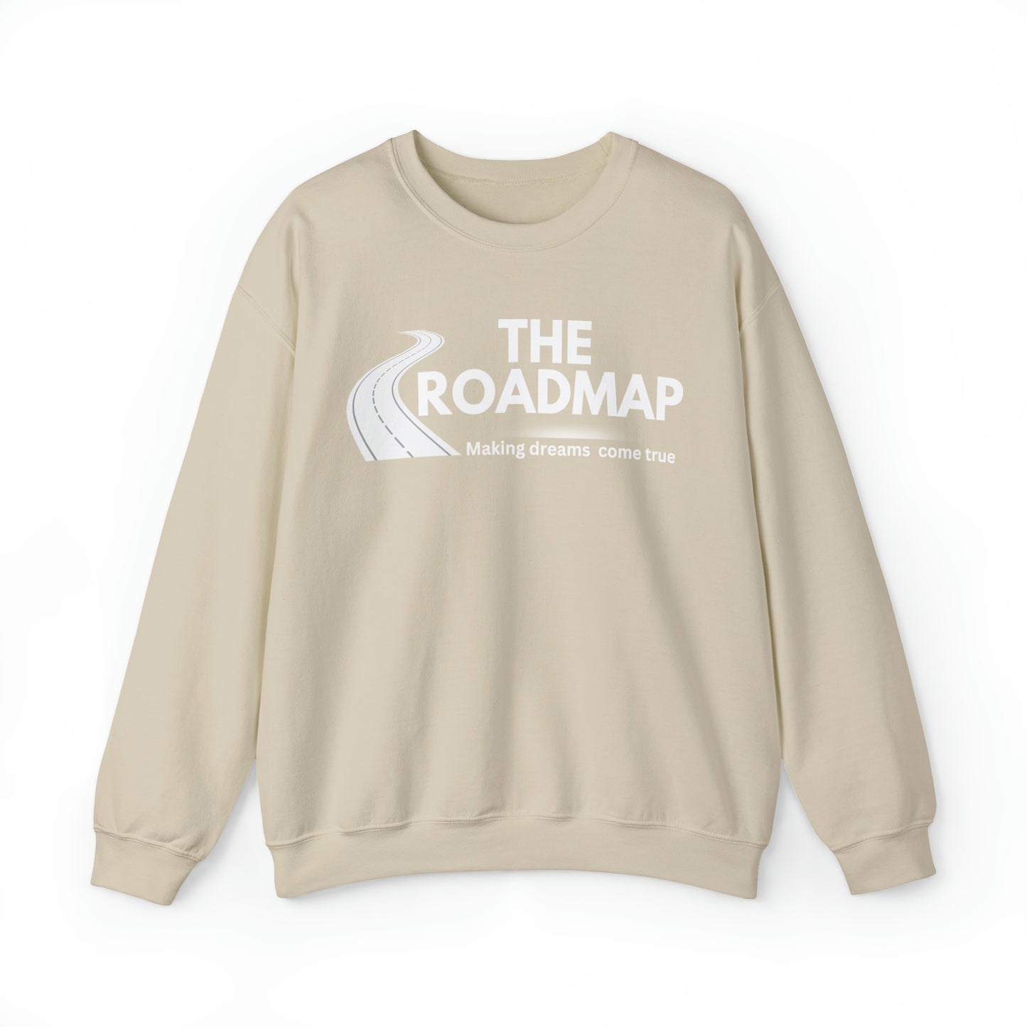 The RoadMap - Unisex Heavy Blend™ Crewneck Sweatshirt (MAKING DREAMS COME TRUE) White Design