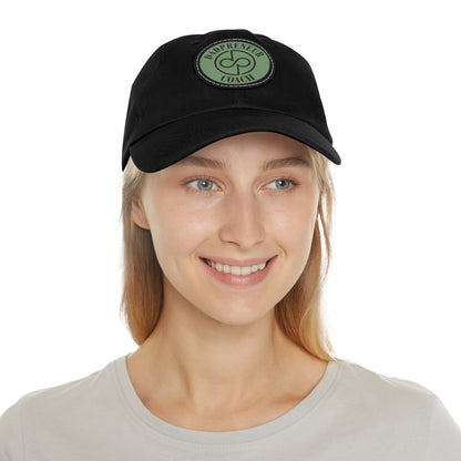 Dadpreneur - Dad Hat with Leather Patch (DADPRENEUR COACH LOGO) Round