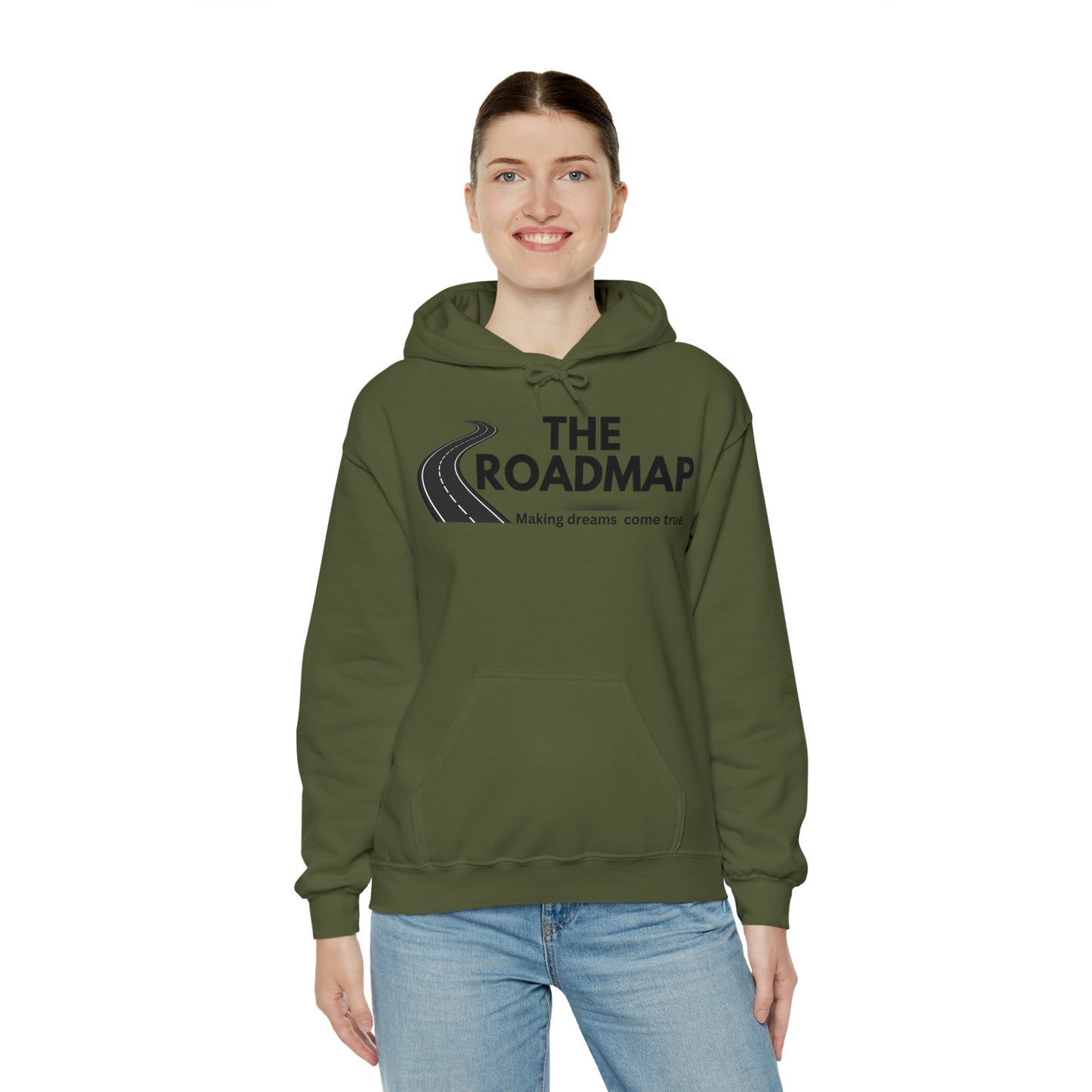 The RoadMap - Unisex Heavy Blend™ Hooded Sweatshirt (MAKING DREAMS COME TRUE) Black Design