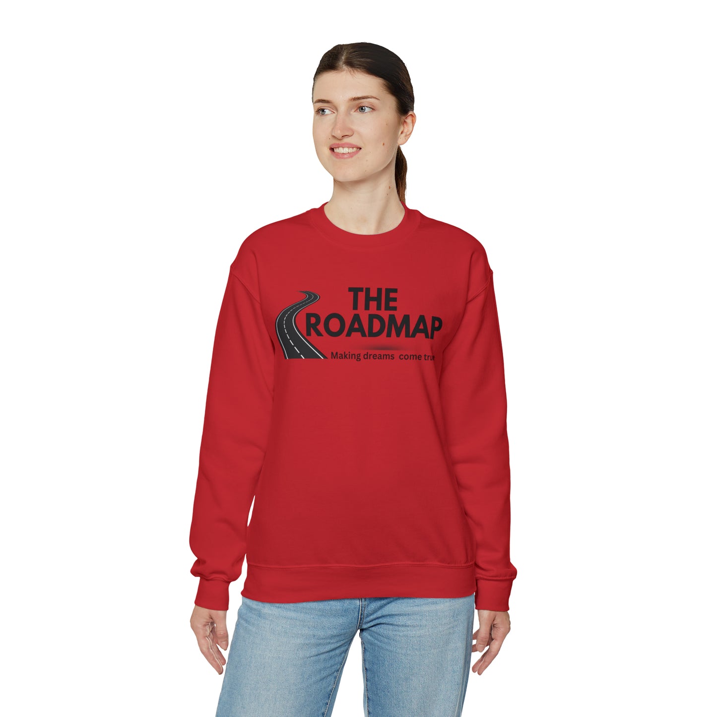 The RoadMap - Unisex Heavy Blend™ Crewneck Sweatshirt (MAKING DREAMS COME TRUE) Black Design