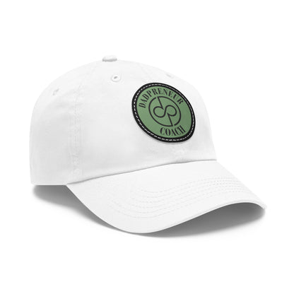 Dadpreneur - Dad Hat with Leather Patch (DADPRENEUR COACH LOGO) Round