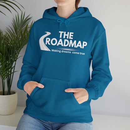 The RoadMap - Unisex Heavy Blend™ Hooded Sweatshirt (MAKING DREAMS COME TRUE) White Design